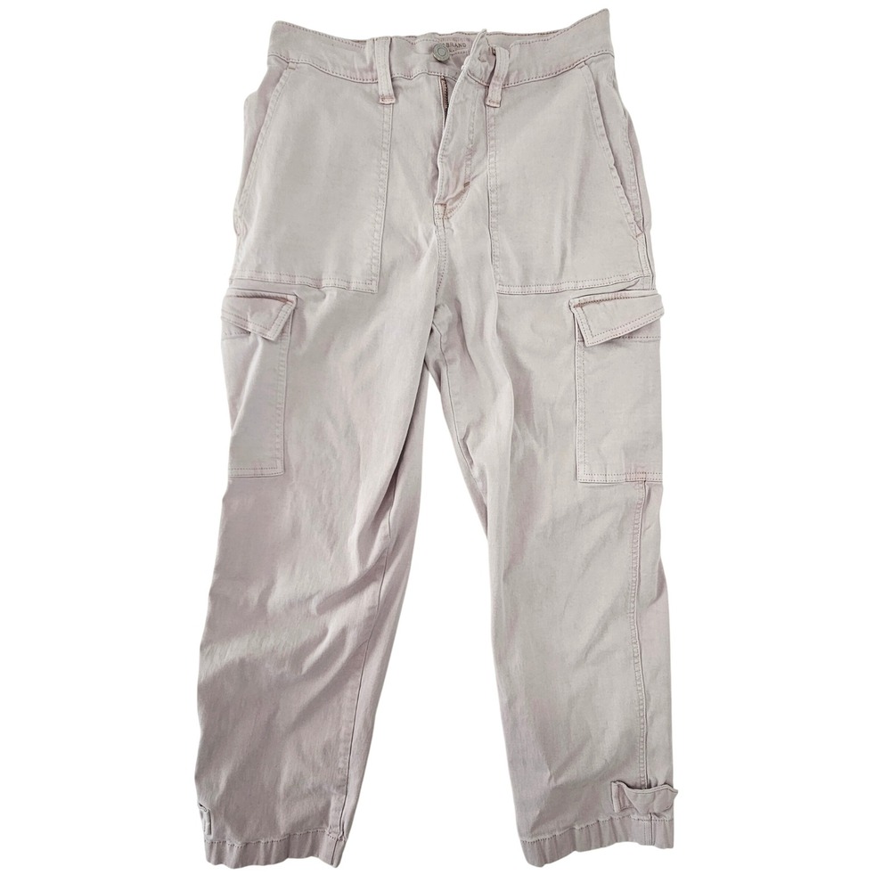 Lucky Brand Cargo Pants Womens 2/26 Pink Utility Cotton Twill Adjustable Hem
